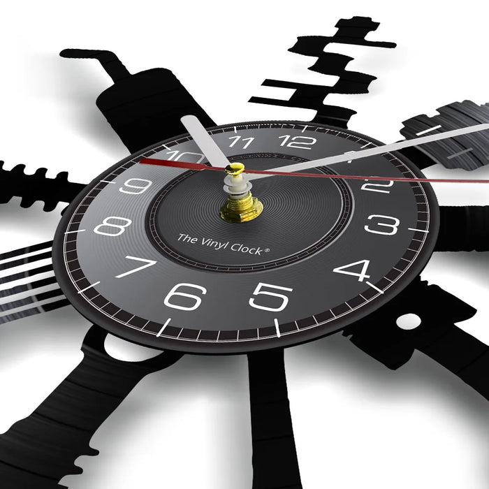 Negozio di riparazione Auto Wall Sign decorativo moderno orologio da parete Auto servizio meccanico officina vinile Record Clock Garage riparatore regalo
