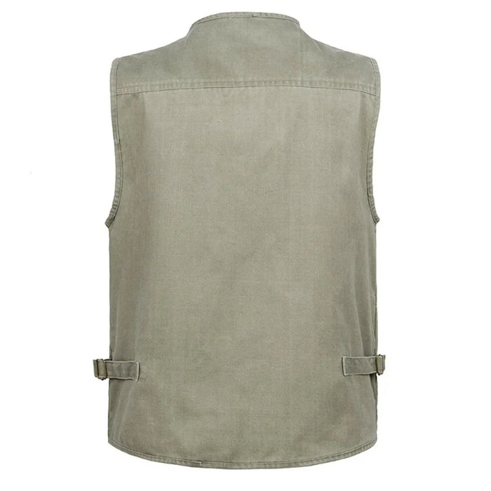 8XL 9XL 10XL Nuovo maschio Casual Estate Gilet senza maniche in cotone di grandi dimensioni con molte 16 tasche Gilet fotografico multitasche da uomo