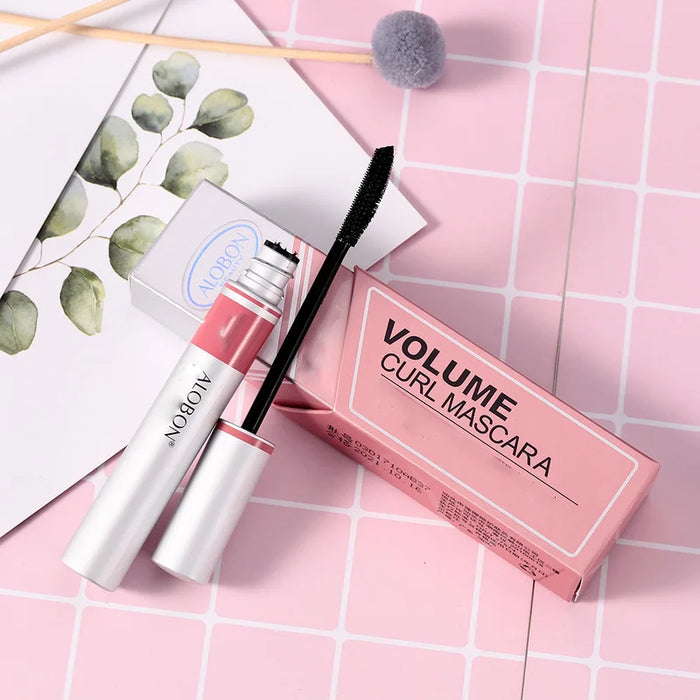 Mascara Curl individuale Estensione ciglia Mascara colossale Volume Express Trucco 1pc Inchiostro nero Alobon Ciglia in fibra 3d