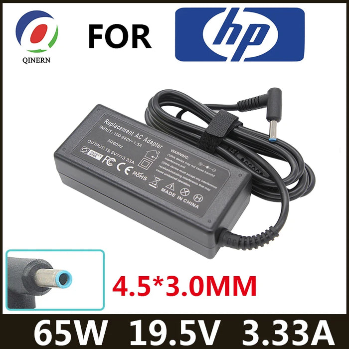 Adattatore per caricabatterie portatile 19,5 V 3,33 A 65 W 4,5 * 3,0 mm per HP Envy 17-j010us Pavilion 15-j000 Chromebook 11 G4 G5 EE 14 G3 246 G4 248