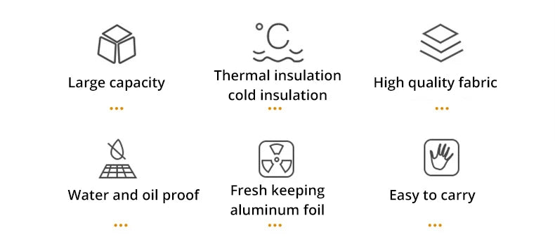 Borsa per il pranzo isolata Borsa Bento isolante Borsa per riso in foglio di alluminio Confezione per pasti Borsa per il pranzo Bento per studenti Borsa isolante