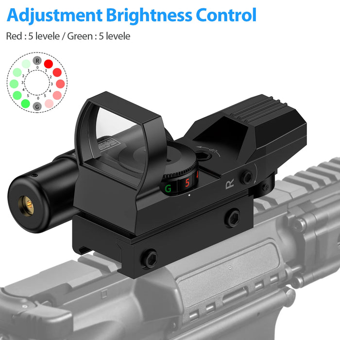 Hot 20mm Rail Cannocchiale da puntamento Ottiche da caccia Olografico Red Dot Sight Reflex 4 Reticolo Scope Collimatore Sight
