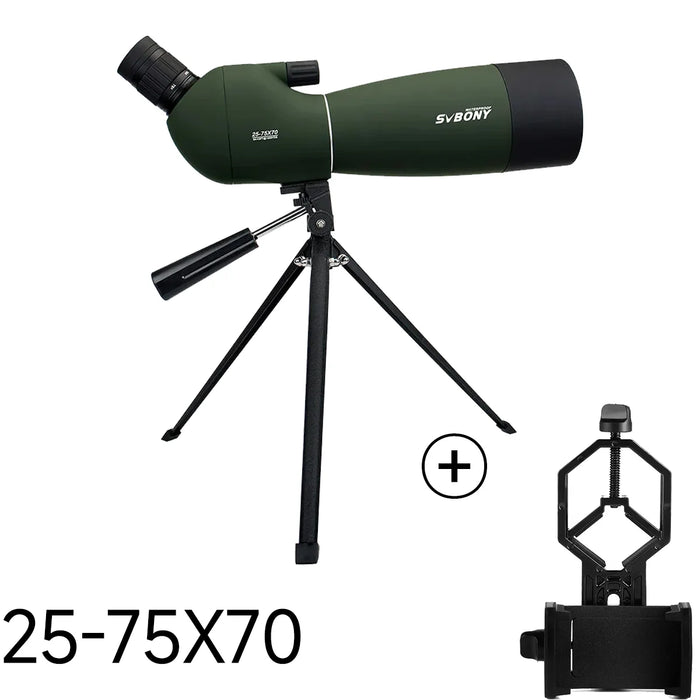 Svbony SV28 Cannocchiale 50/60/70/80mm Zoom potente con treppiede impermeabile, attrezzatura da campeggio, tiro al bersaglio, osservazione degli uccelli