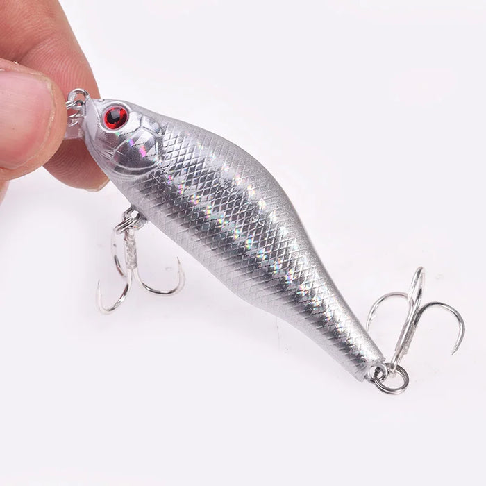 1Pc 8cm 9g Minnow Richiamo di Pesca Galleggiante Wobblers Esca Dura Professionale Sistema di Equilibrio Della Gravità Jerkbait Pike Crankbait Swimbait