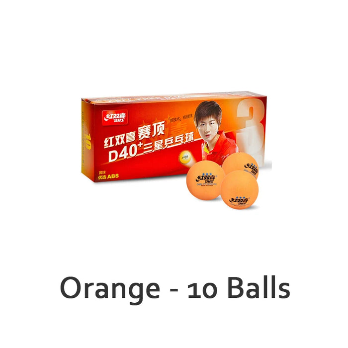 Palline da ping pong DHS 3 Star D40 + Palline da ping pong con cuciture a 3 STELLE Palline da ping pong originali DHS 3 STAR omologate ITTF