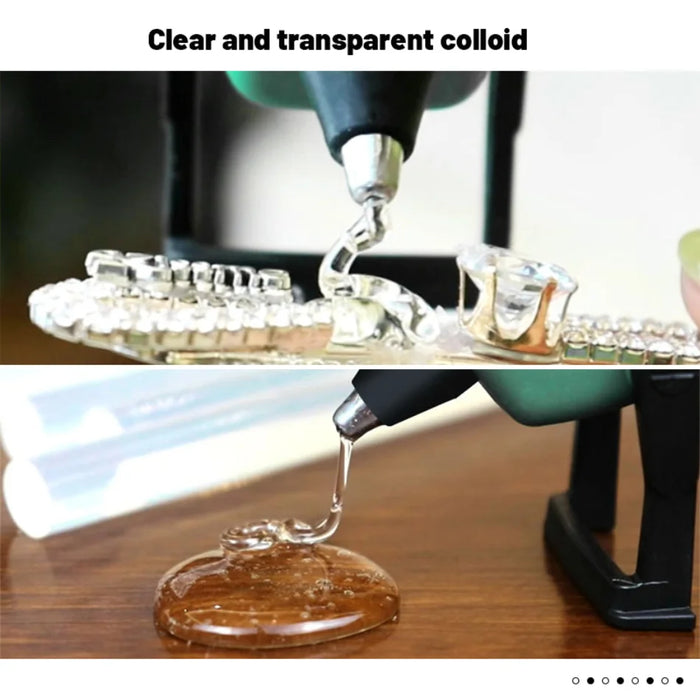 10 Pz 7mm x 100mm Trasparente Hot Melt Colla Stick Per Pistola di Calore Pistola Colla Elettrica Pistola Mestiere di Riparazione Adesivo Generale Strumento FAI DA TE