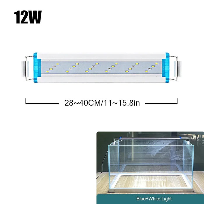 18-75 CM Super Sottile LED Acquario Illuminazione Pianta Acquatica Luce Estensibile Impermeabile Clip sulla Lampada Per Acquario 90-260 V