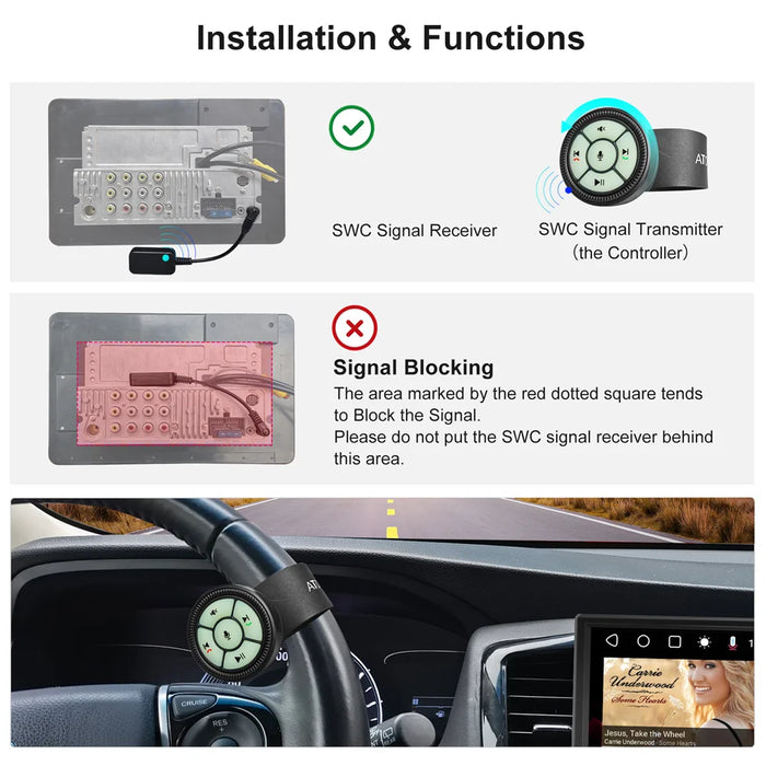 ATOTO 44 f5 44 f8 volante senza fili telecomando cinturino dell'orologio cinturino per autoradio schermo Stereo lettore multimediale unità principale