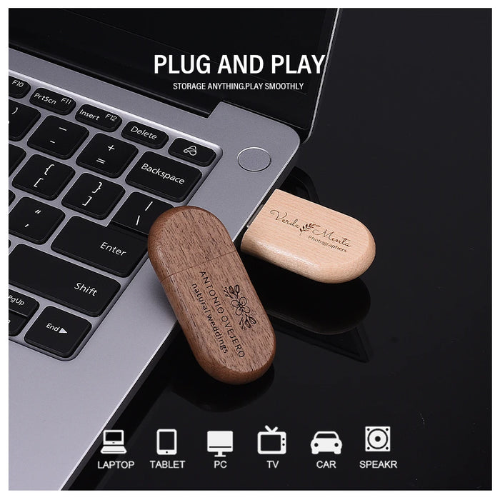 JASTER USB 3.0 LOGO ad alta velocità Scatola di legno Logo personale Pendrive cliente 8 GB 16 GB 32 GB 64 GB Chiavetta USB Pen Drive U Disco