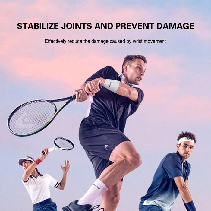 HEAD Tennis Badminton Wristband ricamo Sport Wristband cotone comodo assorbire il sudore che pulisce il polsino antiscivolo