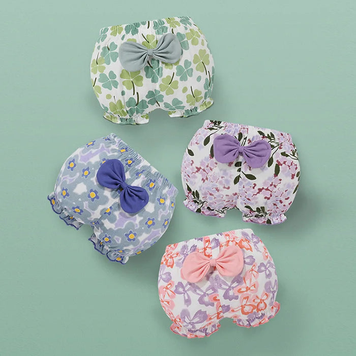 Liquidazione 100% cotone mutande per bambini bambini ragazza infantile moda striscia fiocco mutandine per bambini pantaloncini di alta qualità regali