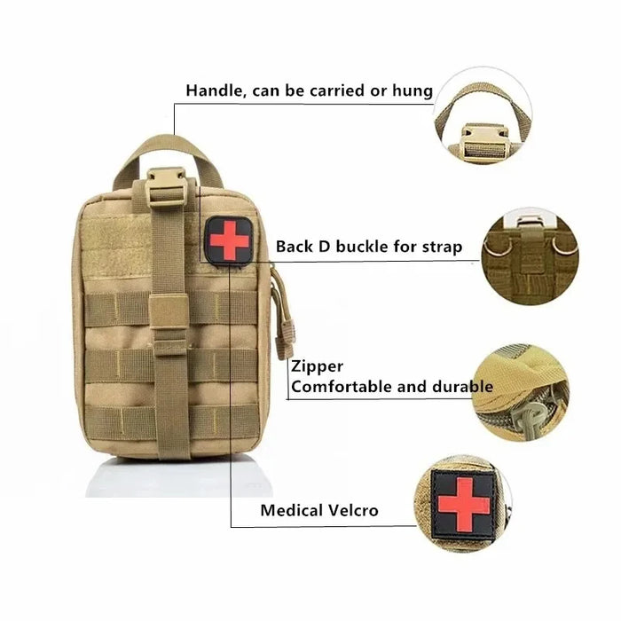 Kit di pronto soccorso tattico borsa medica emergenza caccia all'aperto auto campeggio Molle strumento di sopravvivenza EDC Pouch Organizer