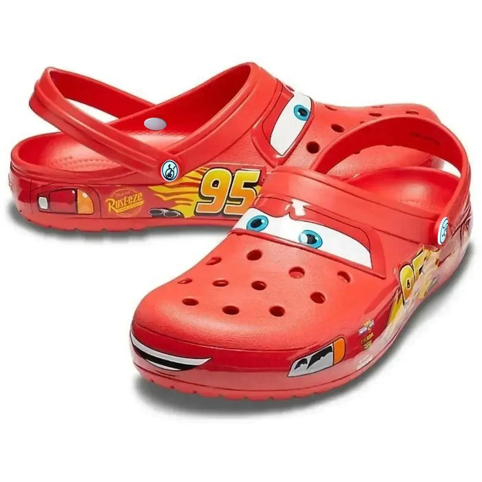 Disney Mcqueens Pixar Cartoon Pantofole impermeabili solide Sandali da esterno Sandali casual traspiranti con cinturino alla caviglia Eva Scarpe per adulti regalo