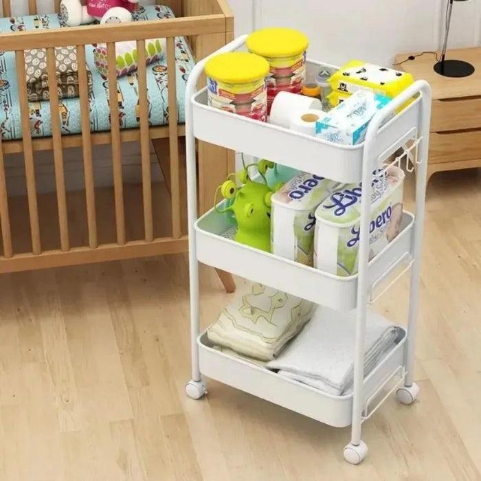 Carrello portaoggetti per scaffali carrello portaoggetti da cucina Mobile con ruote scaffali da bagno multistrato scaffale portaoggetti per snack domestici