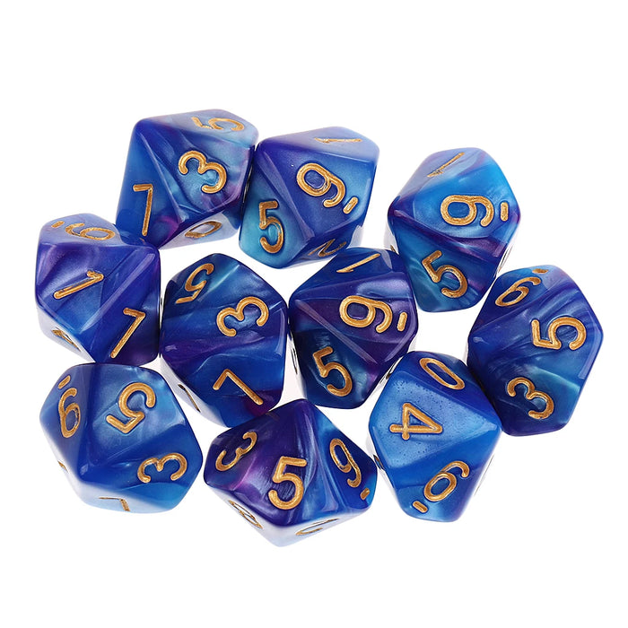 10 dadi a 10 facce D10 D8 dadi poliedrici per giochi dadi RPG da 16 mm dadi per famiglie