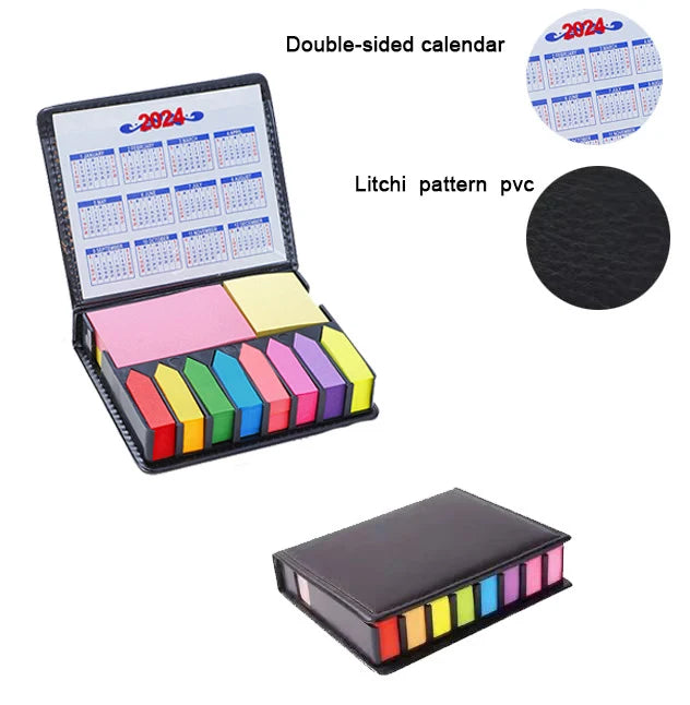 1 Set di adesivi colorati per l'organizzazione di adesivi multicolori Set di scatole di imballaggio in pelle calendario 2024 e altro