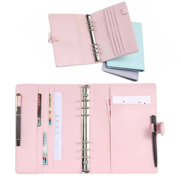 Nuova cartella di File per Notebook ricaricabile Vintage copertina per blocco note raccoglitore ad anelli in pelle forniture per ufficio