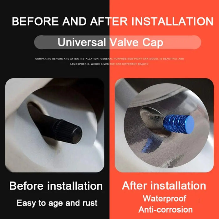 8Pc Cappucci per valvole per pneumatici Copri stelo per cerchioni Tappo per ruota automatico antipolvere Cappucci per capezzoli in lega di alluminio per auto e moto Bici