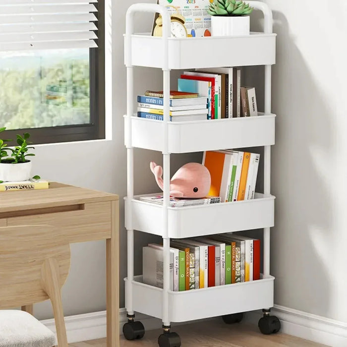 Carrello portaoggetti per scaffali carrello portaoggetti da cucina Mobile con ruote scaffali da bagno multistrato scaffale portaoggetti per snack domestici