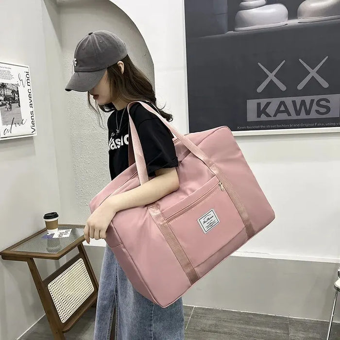 1pc rosa/blu/grigio borsa da viaggio di grande capacità borsa sportiva portatile con cerniera borsa da palestra Versatile piccola, media e grande