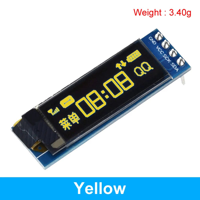 TZT Modulo OLED da 0,91 pollici Bianco/Blu OLED 128X32 OLED Modulo display LCD a LED 0,91 "IIC Comunicare per Arduino ROHS