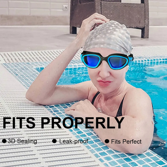Lenti professionali per protezione UV antiappannamento per adulti Uomo Donna Occhialini da nuoto Occhiali da nuoto in silicone regolabili impermeabili in piscina