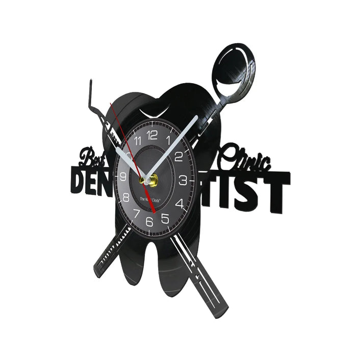 Attrezzature Dental Office Denti dentista Segno di Parete Orologio Decorativo Ortodontista Disco In Vinile Orologio Da Parete Infermiera Apprezzamento Regalo