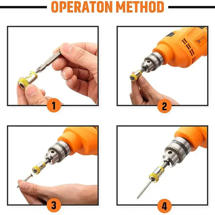 Anello magnetico 1/4 "Punta per cacciavite in metallo Anello magnetico per gambo da 6,35 mm Punta da trapano anticorrosione Magnete Potente strumento ad anello