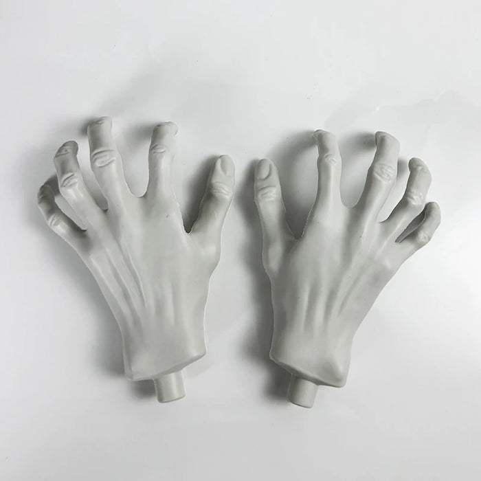 2 pz Halloween scheletro mani spaventoso dimensioni realistiche mano osso teschio festa di Halloween decorazione della casa casa stregata puntelli Horror