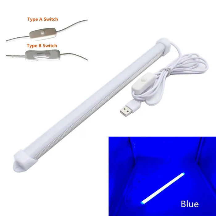 Barra luminosa a LED USB Striscia LED rigida da 5 V per la cucina Barra luminosa in alluminio dimmerabile per illuminazione sotto l'armadio Bianco caldo freddo