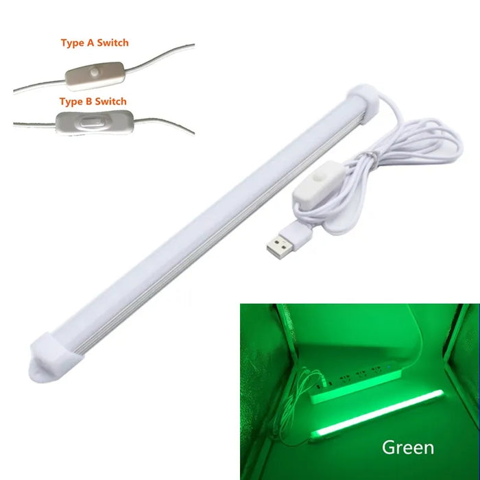 Barra luminosa a LED USB Striscia LED rigida da 5 V per la cucina Barra luminosa in alluminio dimmerabile per illuminazione sotto l'armadio Bianco caldo freddo