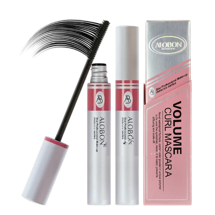 Mascara Curl individuale Estensione ciglia Mascara colossale Volume Express Trucco 1pc Inchiostro nero Alobon Ciglia in fibra 3d