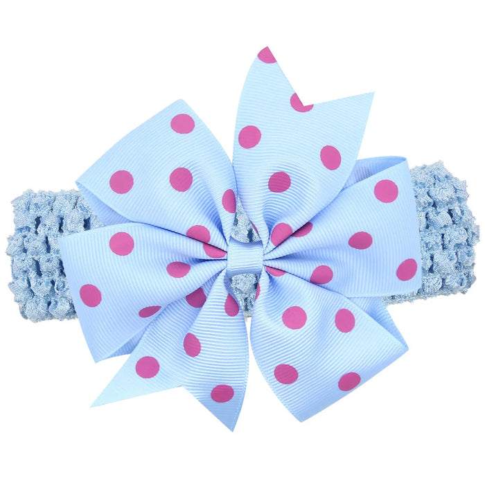 fascia per bambina Accessori per capelli per neonati fiocchi per fascia Copricapo Dot Neonato Regalo per bambini Nastro per neonati Panno per neonato Bowknot