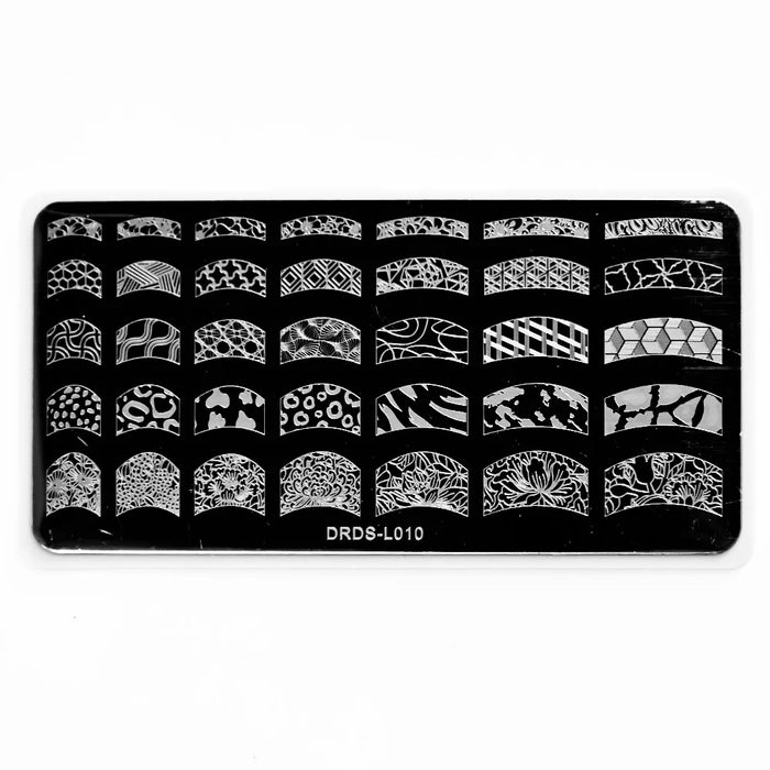 1Pc Nail Art Stamp Plate linea geometrica stampa fai da te piastra immagine 6*12CM piastra per timbratura unghie Stencil in lamiera di acciaio inossidabile JR-030