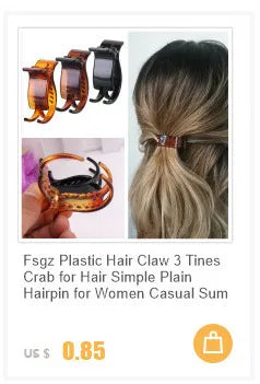 2021 accessori per capelli estivi Clip per capelli a Banana per signora ambientale Abs denti granchio per capelli Twist Hair Pin per ragazze 2 pezzi