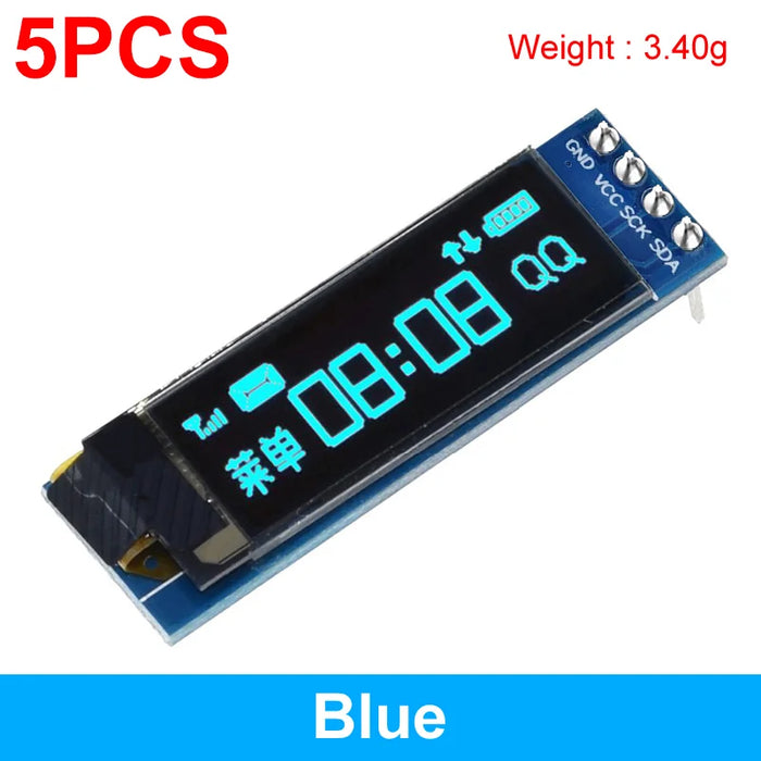 TZT Modulo OLED da 0,91 pollici Bianco/Blu OLED 128X32 OLED Modulo display LCD a LED 0,91 "IIC Comunicare per Arduino ROHS