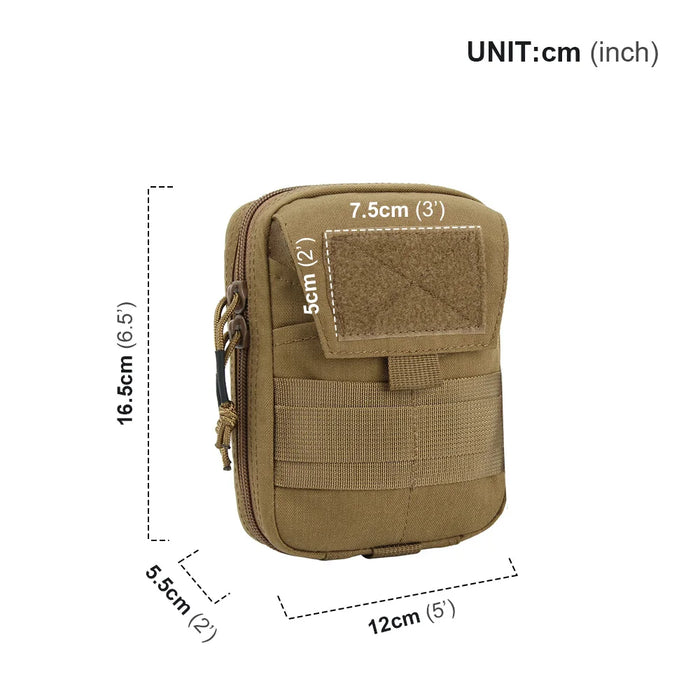 Marsupio tattico EDC Molle Marsupio multiuso Marsupio multifunzione con doppia cerniera Custodia per attrezzi da caccia