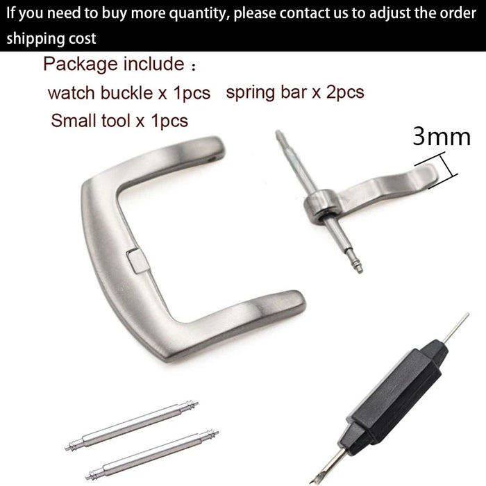 Cinturino per orologio in metallo con fibbia 16 18 20 22 24mm Cinturino per uomo Argento Nero Oro Chiusura in acciaio inossidabile Accessori