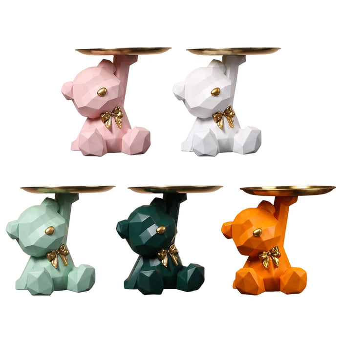 Portachiavi orso geometrico figurina ingresso artigianato resina decorazione scrivania caramelle articoli vari forniture per la casa per soggiorno di casa