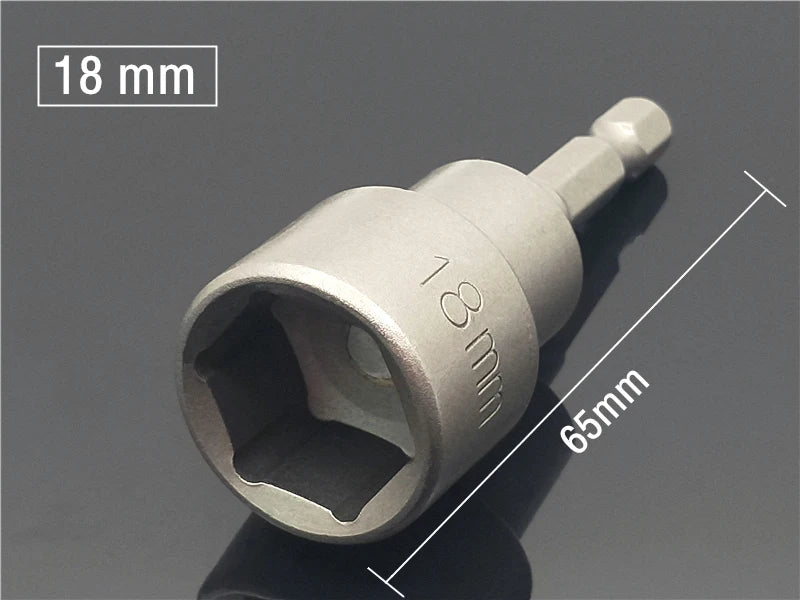 1PC Ugelli a manicotto con esagono incassato Forte set di driver per dadi magnetici Adattatore per punta da trapano Manicotto approvato dal vento Elettrico 6 8 10 13 17 19MM