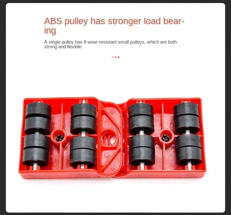 5 pz/set Set di strumenti per Mover per mobili rullo mobile per oggetti pesanti con sollevatore per mobili da Bar con strumento mobile professionale per ruote