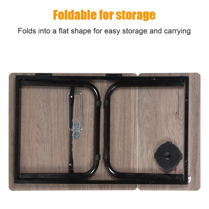 Scrivania pieghevole Tavolo per laptop per letto e divano Scrivania per laptop Regolazione dell'altezza a 5 livelli con portabicchieri Tavolo multifunzione