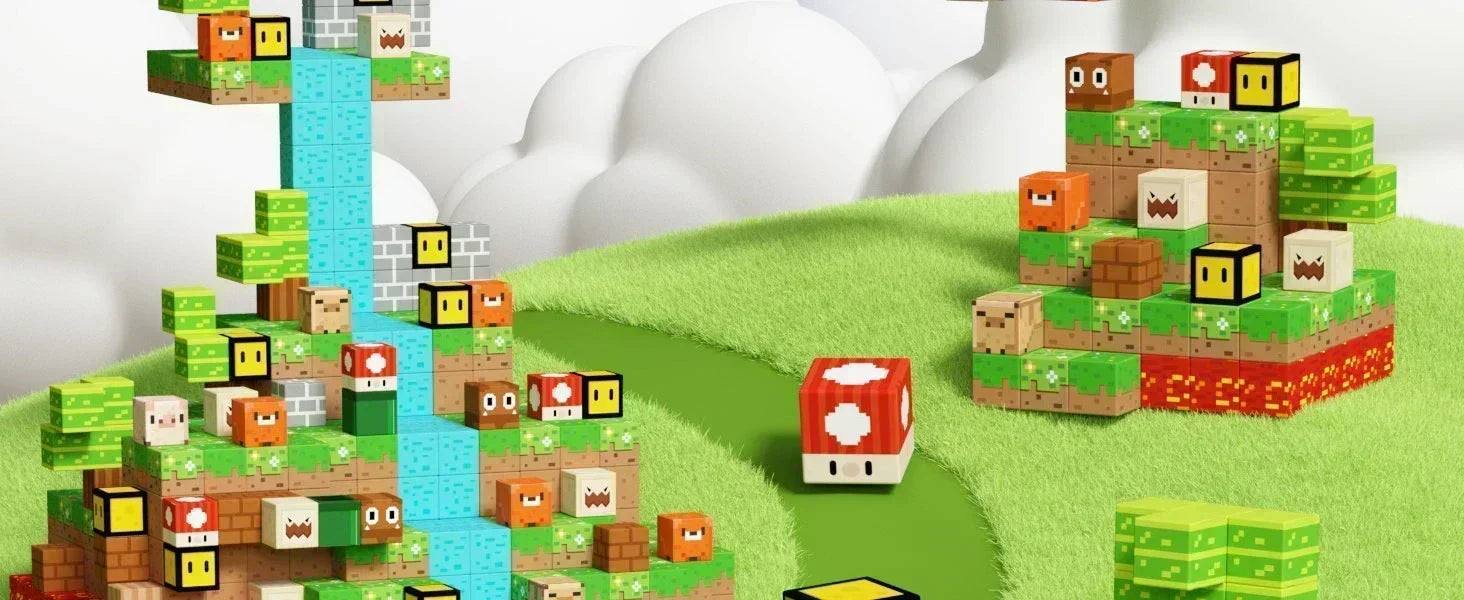 Blocchi magnetici Mine World Set cubo magnetico per ragazzo ragazza bambino età 3+ modello fai da te bambini stelo stelo giocattolo sensoriale regalo