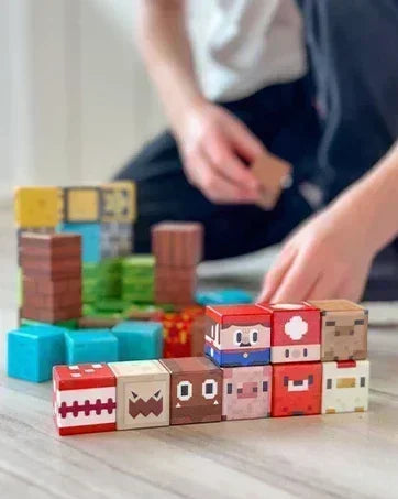 Blocchi magnetici Mine World Set cubo magnetico per ragazzo ragazza bambino età 3+ modello fai da te bambini stelo stelo giocattolo sensoriale regalo