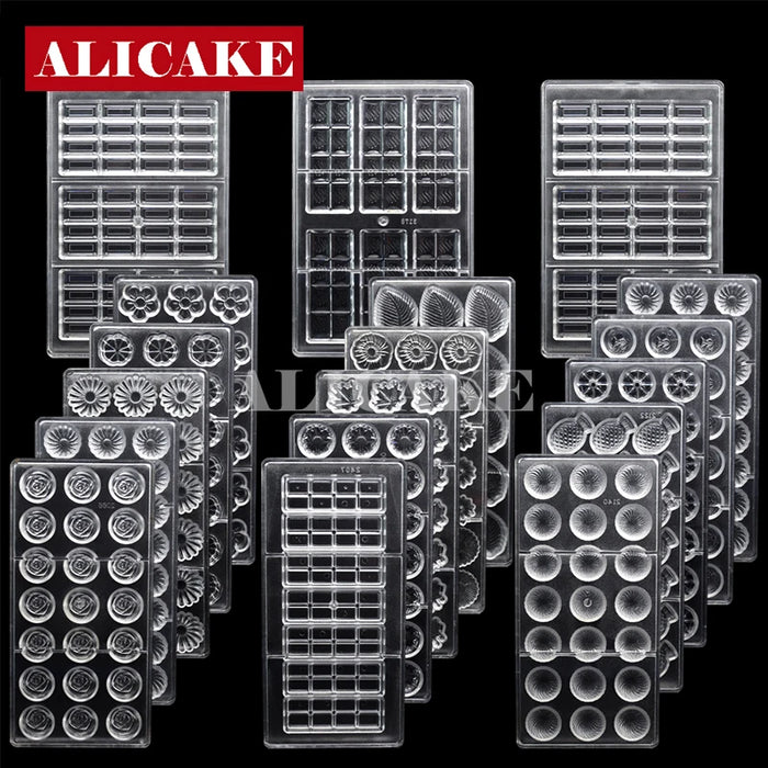 Stampo per cioccolato in policarbonato Stampi professionali per caramelle Bonbon Bar Stampo acrilico Dolciumi Cottura Pasticceria Utensili da forno