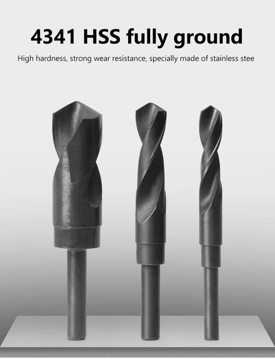 Punta da trapano elicoidale con codolo ridotto 1/2 '' con rivestimento in nitruro per metallo, pistola per foratura, punta da trapano HSS 12/13/14/15/16/17/18/19/20/21/22