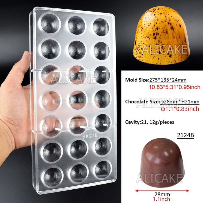 Stampo per cioccolato in policarbonato Stampi professionali per caramelle Bonbon Bar Stampo acrilico Dolciumi Cottura Pasticceria Utensili da forno