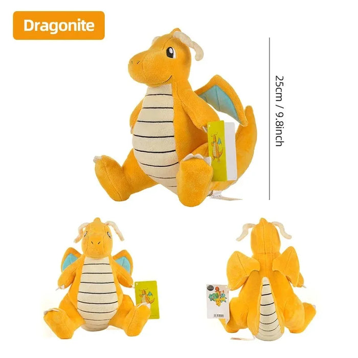 Pokemon Peluche Kawaii Dragonite Cartoon e bambole di peluche carine Cuscino di tiro Regalo di compleanno per bambini Amici Ragazzi Decorazione della casa