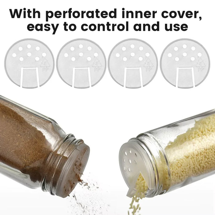12 pz Bottiglia di Condimento Barattolo di Spezie di Plastica Trasparente Spezie Pepe Bottiglia di Conservazione del Sale Contenitore con Imbuto Gadget Da Cucina Strumento