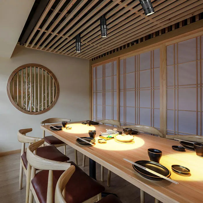 Faretti zoom da palcoscenico per teatro, luci a binario per proiettore con logo con messa a fuoco a LED, luci Gobo industriali per matrimoni in negozi di ristoranti aziendali